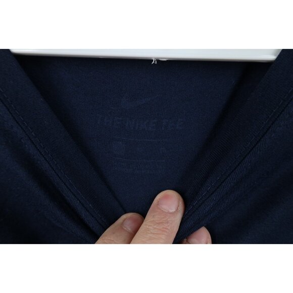 Nike Mens XL Block M University of Michigan Football Short Sleeve T-Shirt Blue - Picture 6 of 12